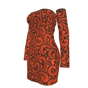 fullbreedcustom Print Women's Off-shoulder Back Lace-up Dress